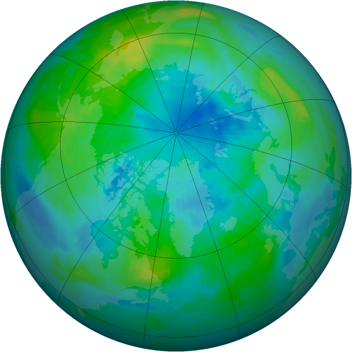 Arctic ozone map for 04 October 1983